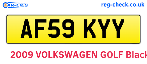 AF59KYY are the vehicle registration plates.