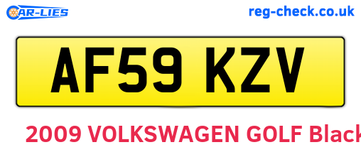 AF59KZV are the vehicle registration plates.
