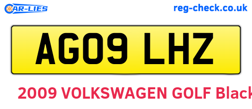 AG09LHZ are the vehicle registration plates.