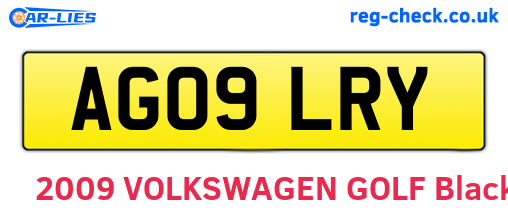 AG09LRY are the vehicle registration plates.