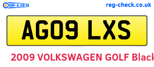 AG09LXS are the vehicle registration plates.