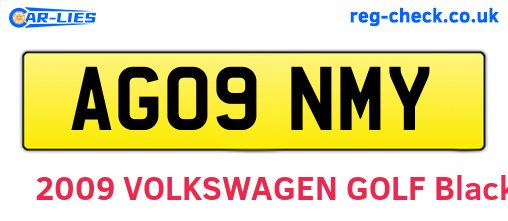 AG09NMY are the vehicle registration plates.