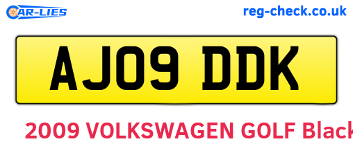AJ09DDK are the vehicle registration plates.