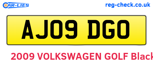 AJ09DGO are the vehicle registration plates.