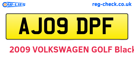AJ09DPF are the vehicle registration plates.