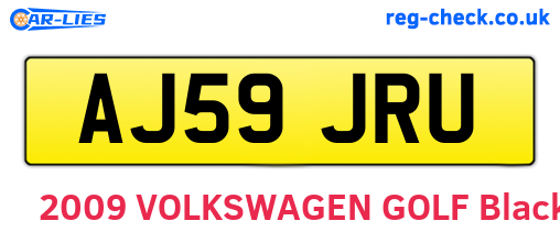 AJ59JRU are the vehicle registration plates.