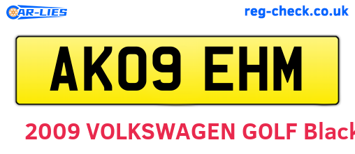 AK09EHM are the vehicle registration plates.