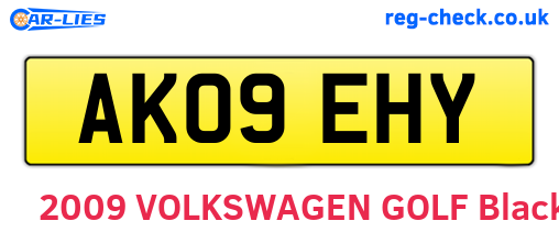 AK09EHY are the vehicle registration plates.
