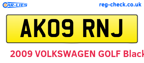 AK09RNJ are the vehicle registration plates.