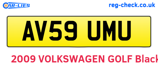 AV59UMU are the vehicle registration plates.
