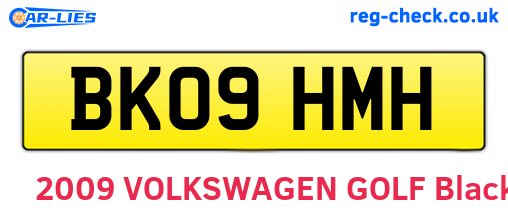 BK09HMH are the vehicle registration plates.
