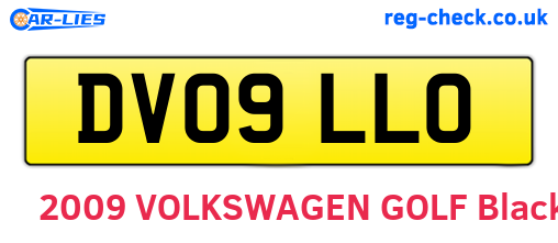 DV09LLO are the vehicle registration plates.