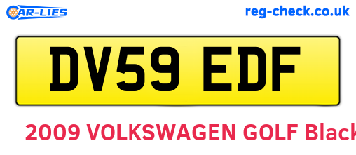 DV59EDF are the vehicle registration plates.