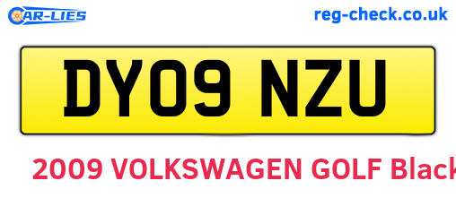 DY09NZU are the vehicle registration plates.