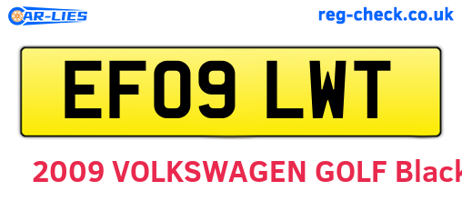 EF09LWT are the vehicle registration plates.