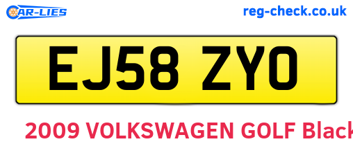 EJ58ZYO are the vehicle registration plates.