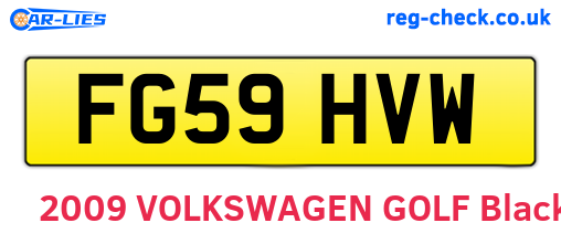 FG59HVW are the vehicle registration plates.