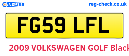 FG59LFL are the vehicle registration plates.