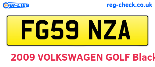 FG59NZA are the vehicle registration plates.