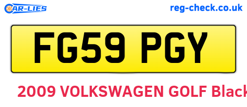 FG59PGY are the vehicle registration plates.