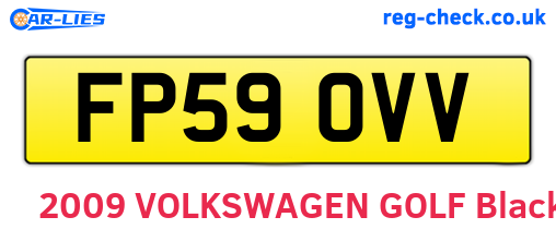 FP59OVV are the vehicle registration plates.