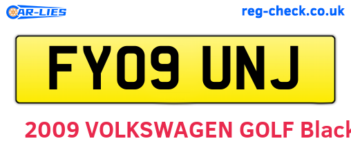 FY09UNJ are the vehicle registration plates.