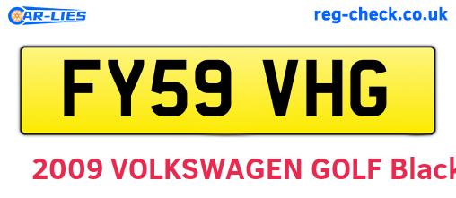 FY59VHG are the vehicle registration plates.