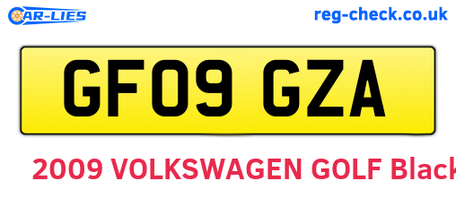 GF09GZA are the vehicle registration plates.