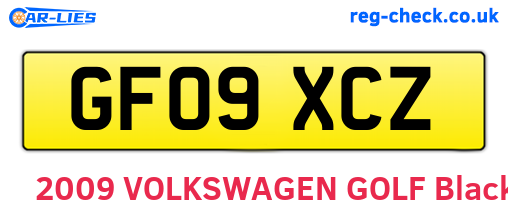 GF09XCZ are the vehicle registration plates.