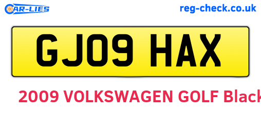 GJ09HAX are the vehicle registration plates.
