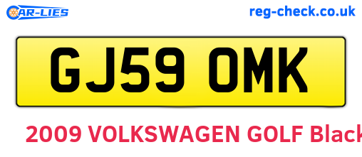 GJ59OMK are the vehicle registration plates.