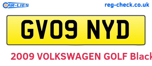 GV09NYD are the vehicle registration plates.