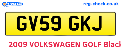 GV59GKJ are the vehicle registration plates.