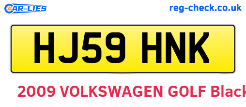HJ59HNK are the vehicle registration plates.