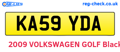 KA59YDA are the vehicle registration plates.