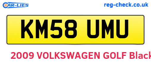KM58UMU are the vehicle registration plates.