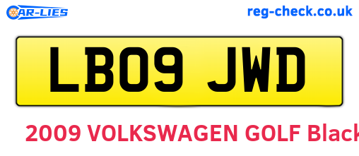 LB09JWD are the vehicle registration plates.