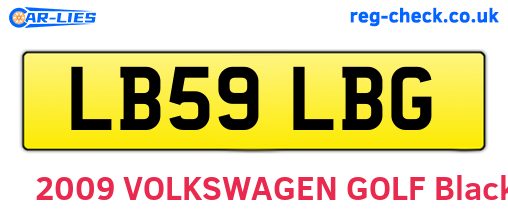 LB59LBG are the vehicle registration plates.
