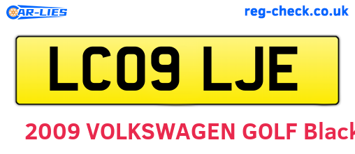LC09LJE are the vehicle registration plates.