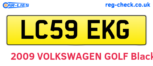 LC59EKG are the vehicle registration plates.
