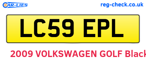 LC59EPL are the vehicle registration plates.