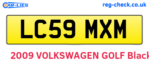 LC59MXM are the vehicle registration plates.