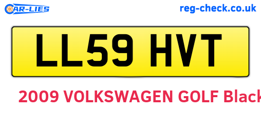 LL59HVT are the vehicle registration plates.