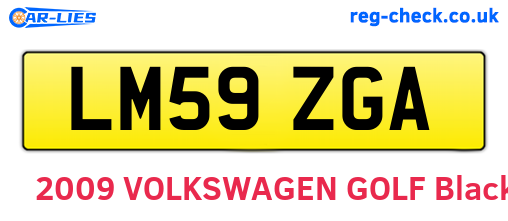 LM59ZGA are the vehicle registration plates.
