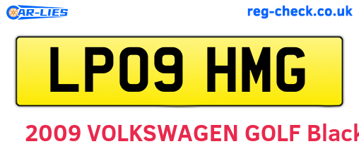 LP09HMG are the vehicle registration plates.