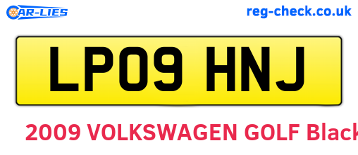 LP09HNJ are the vehicle registration plates.