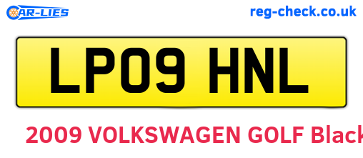 LP09HNL are the vehicle registration plates.