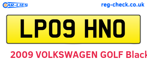 LP09HNO are the vehicle registration plates.