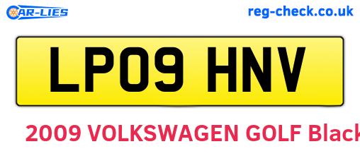 LP09HNV are the vehicle registration plates.