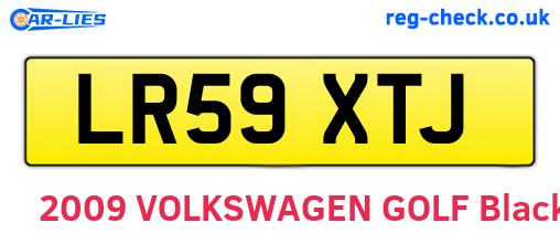 LR59XTJ are the vehicle registration plates.